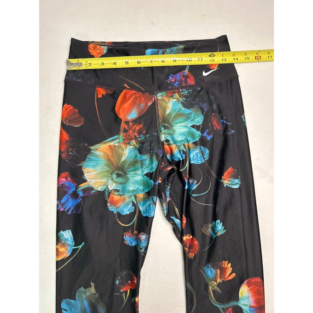 Nike Black Floral Print Leggings - Picture 5 of 6